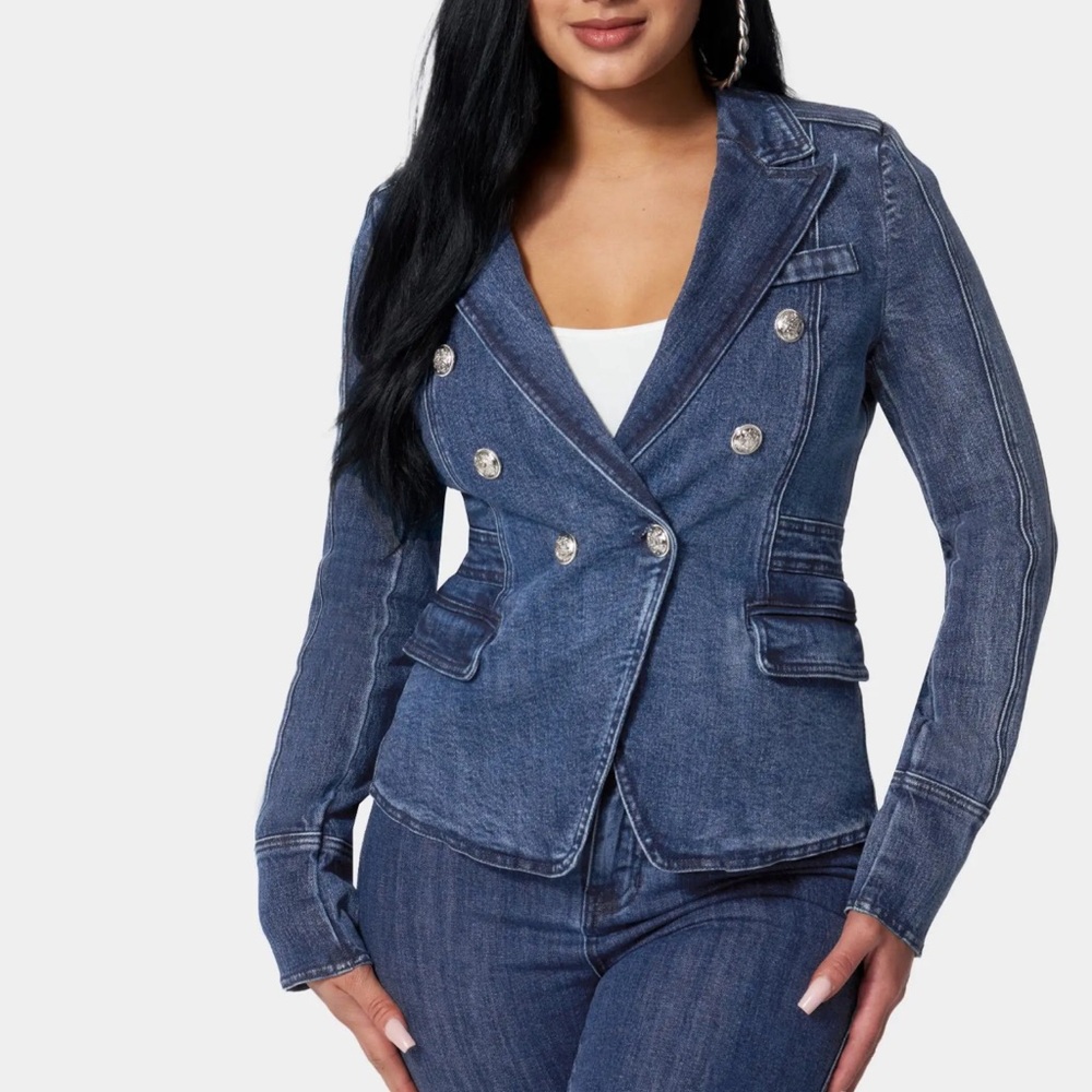 TAILORED DOUBLE BREASTED DENIM JACKET